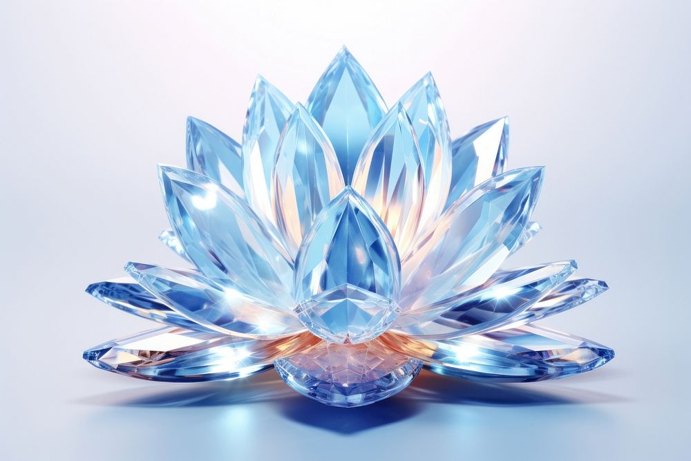Lotus crystal gemstone jewelry.