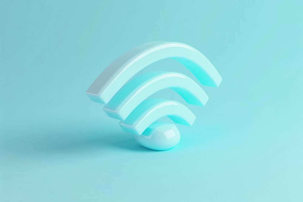 Wifi icon blue technology turquoise.