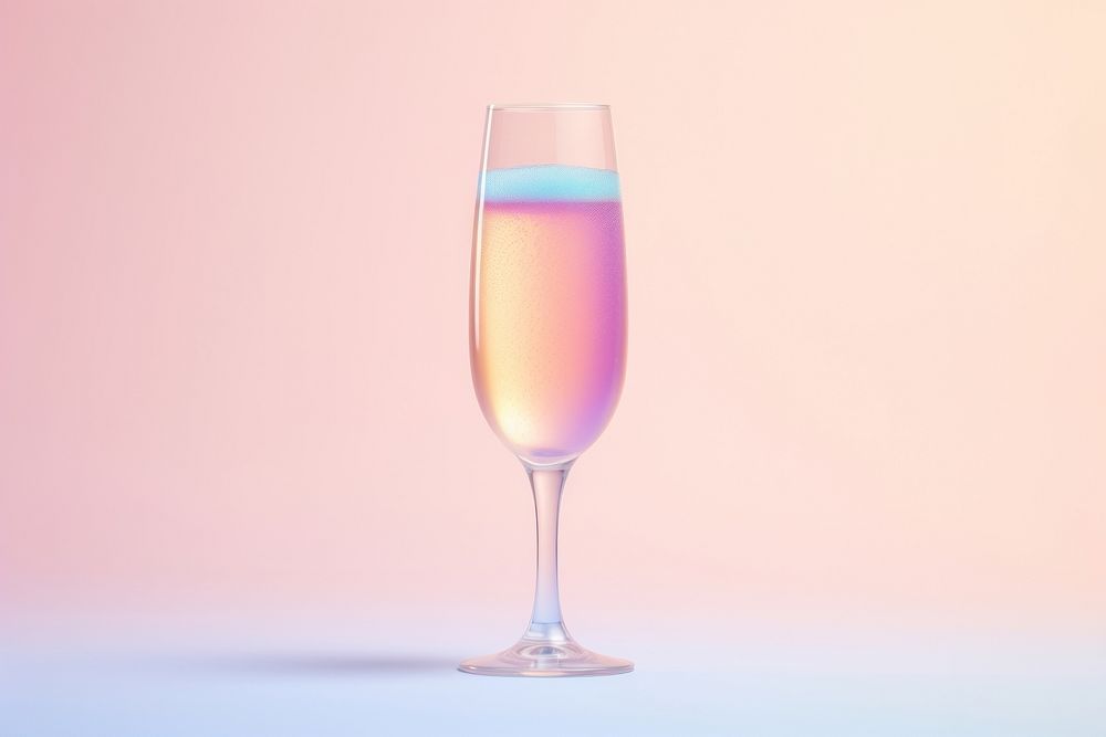 A glass of Champagne shape champagne cocktail drink.