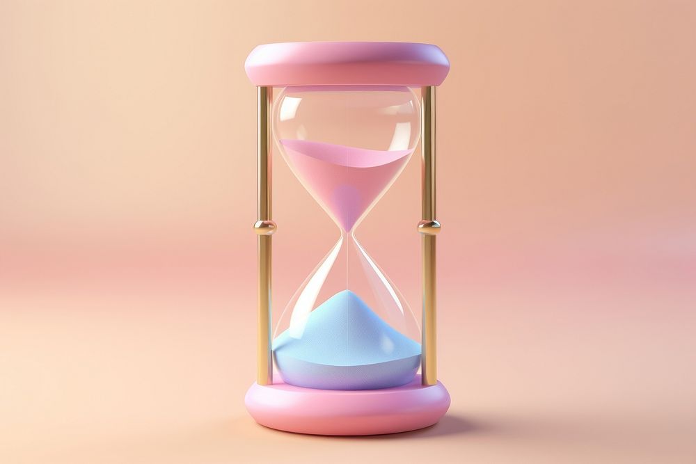 Hourglass deadline lighting circle.