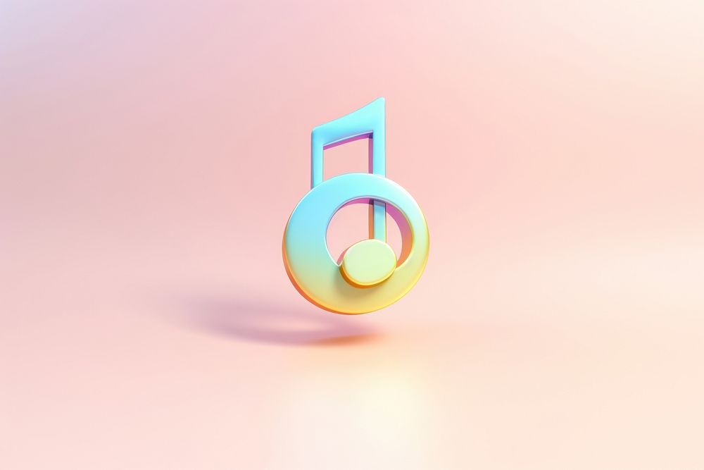 Music note icon number text circle.