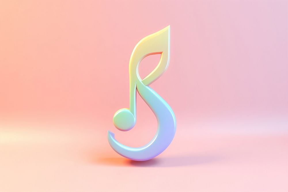 Music note icon number text creativity.