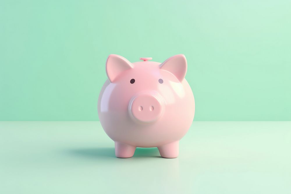 Piggy bank pig representation investment.