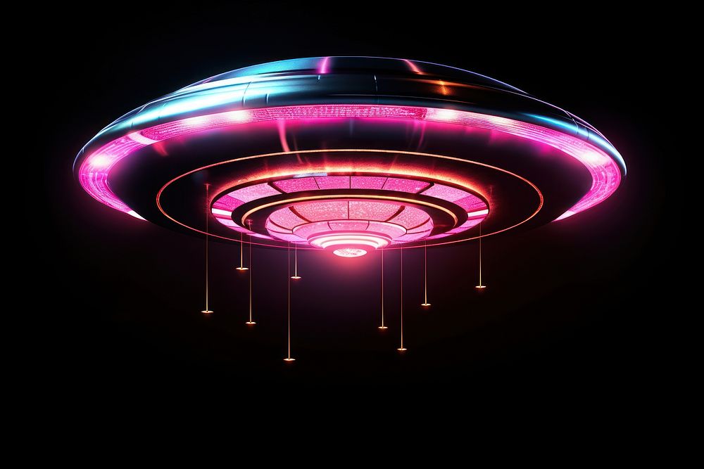 Ufo neon illuminated technology.