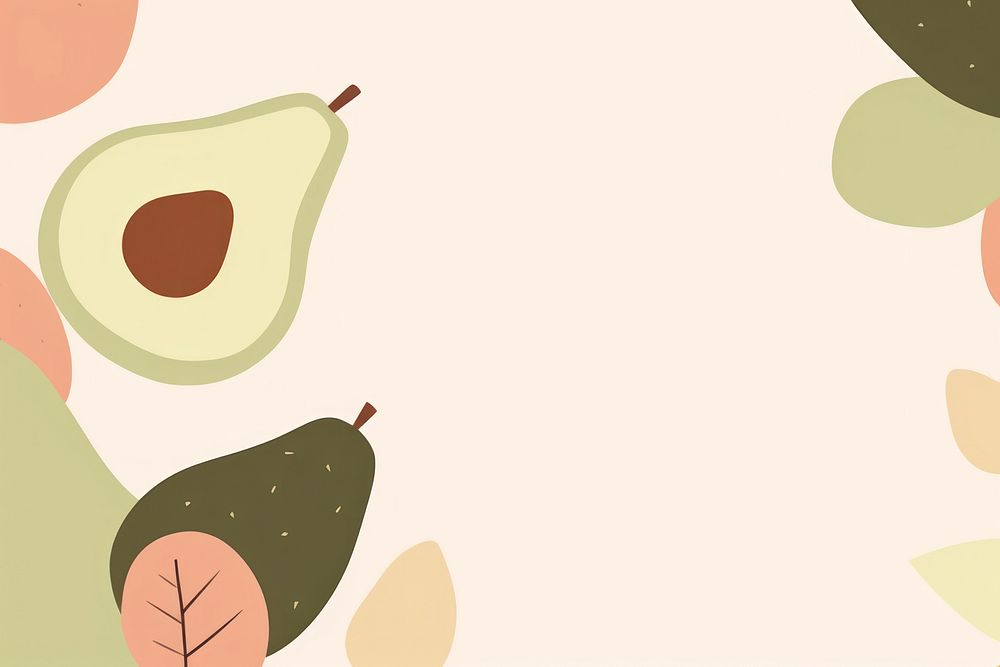 Avocado border backgrounds plant food. | Free Photo Illustration - rawpixel