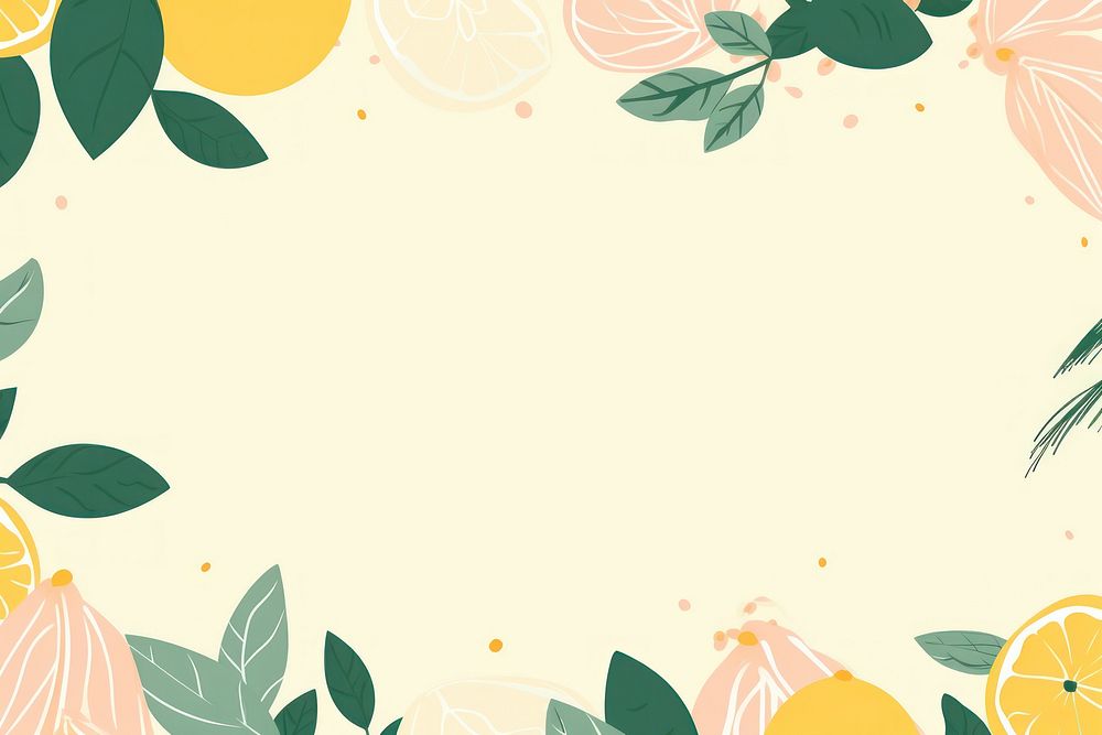 Lemon full border backgrounds pattern plant.