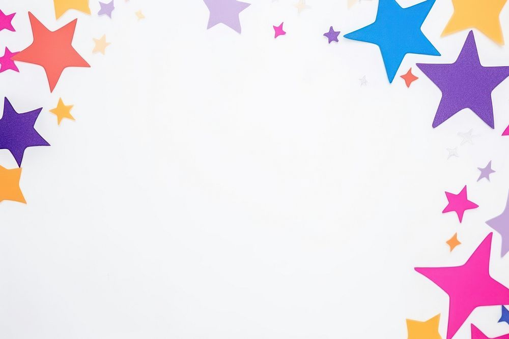 Star border frame backgrounds abstract confetti.