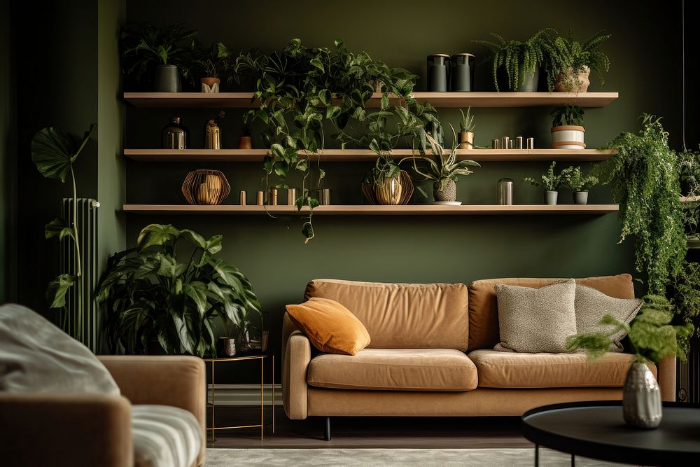 Living room architecture plant furniture.