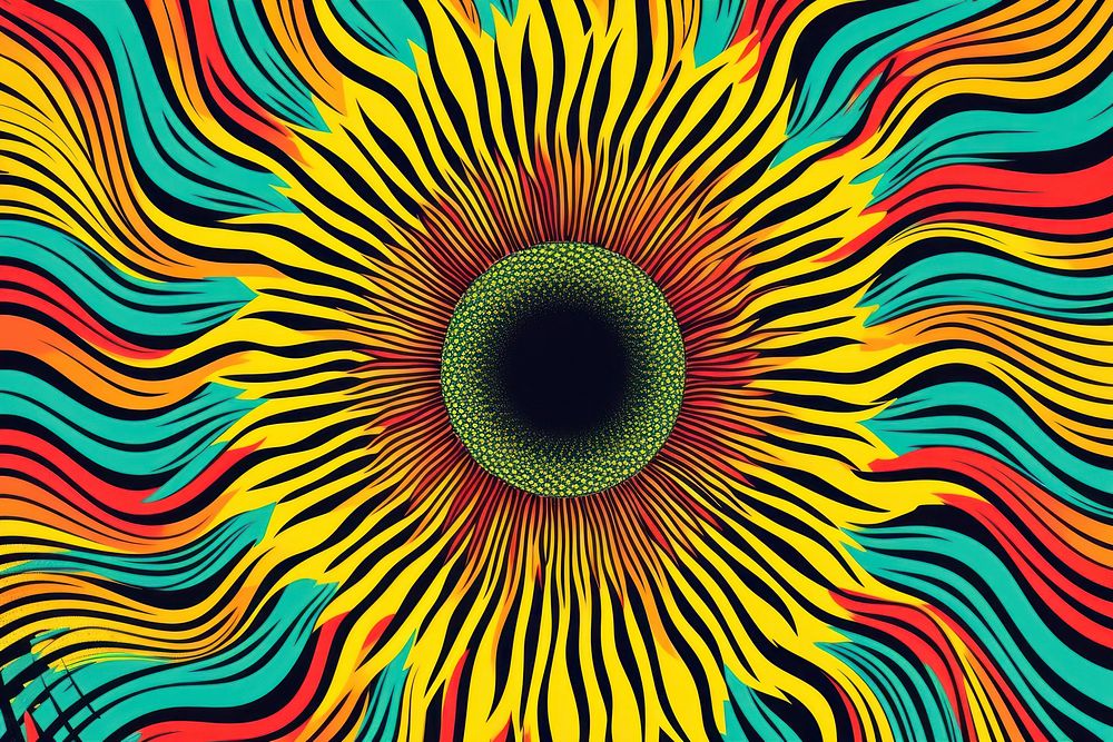 Sunflower art abstract pattern.