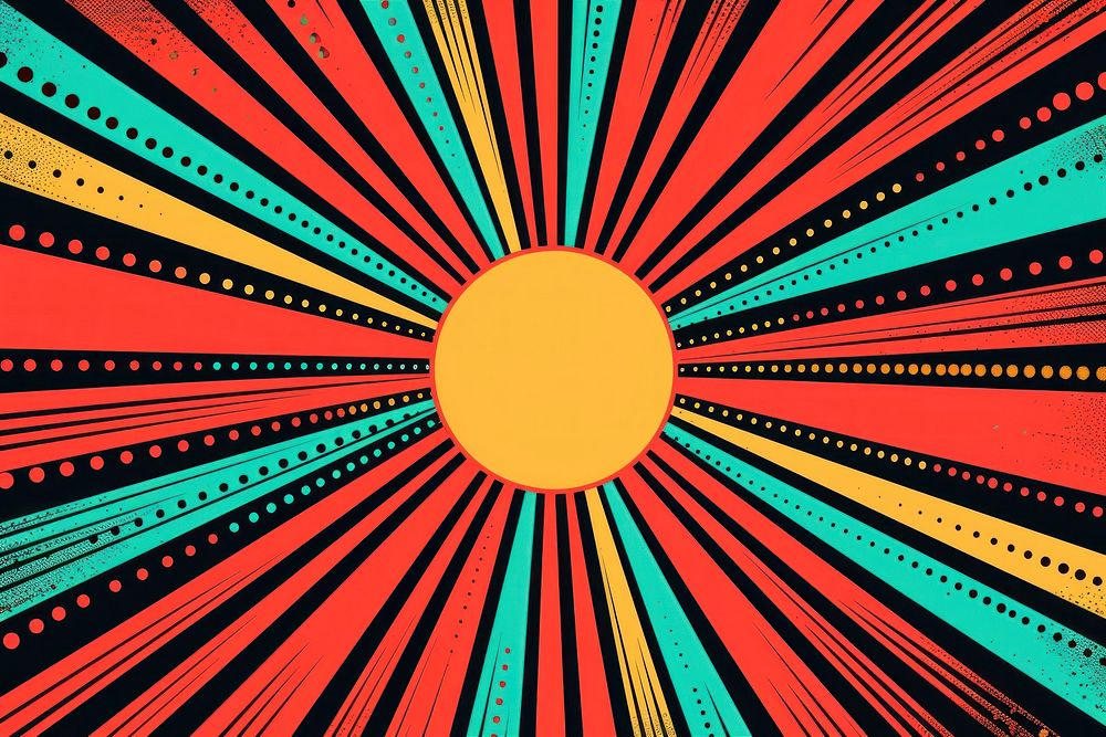 Sun abstract graphics pattern.