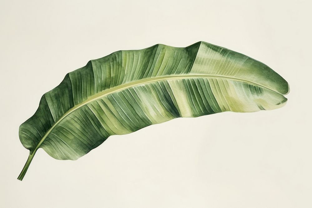 Botanical illustration banana leaf plant pattern nature.