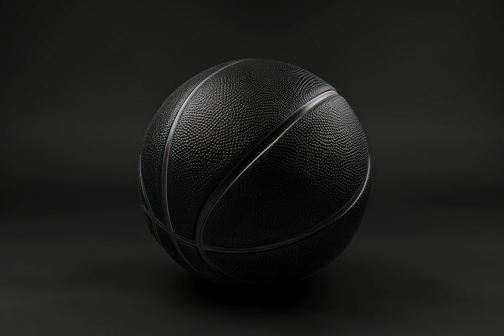 Black basketball on a black background sphere sports simplicity.