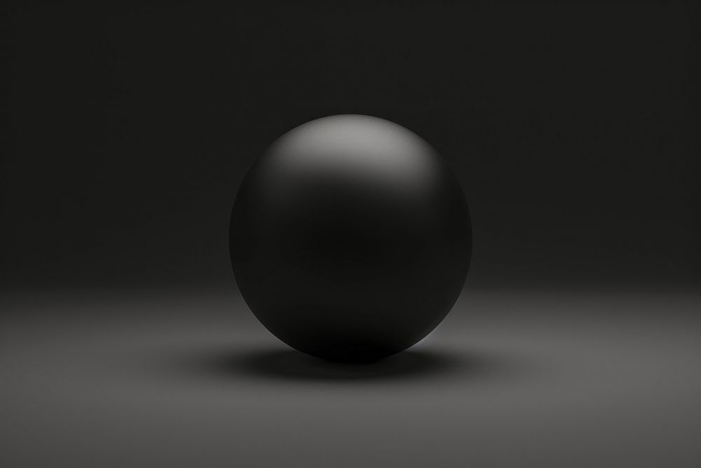 Black goft ball on a black background sphere simplicity monochrome.