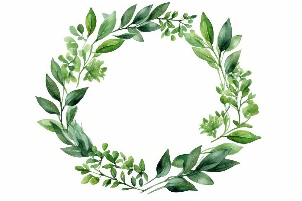 Leafs pattern circle wreath.