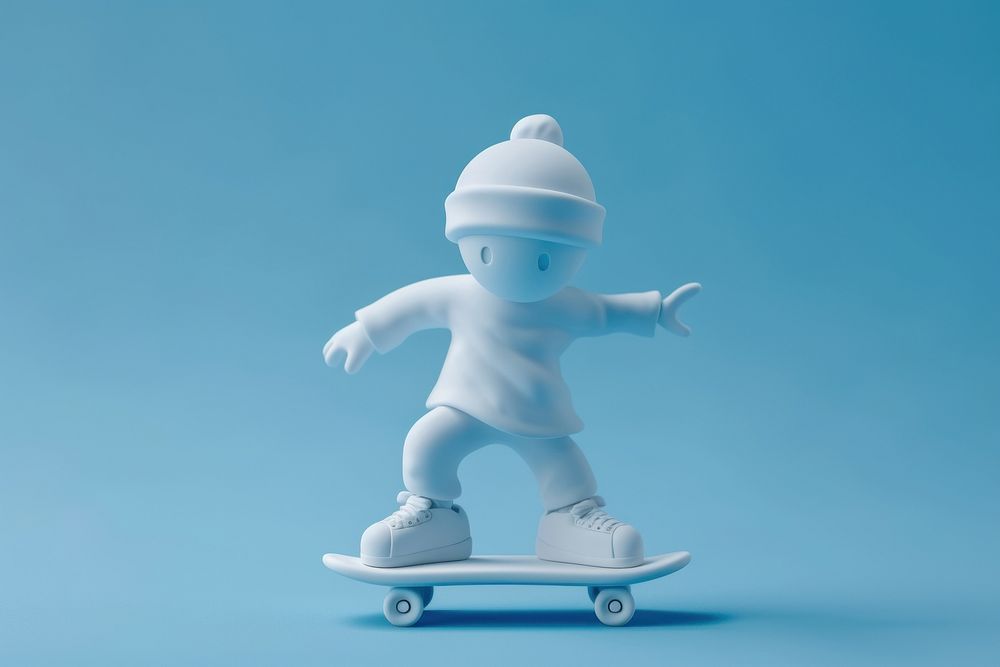 Skater skateboard cartoon toy.