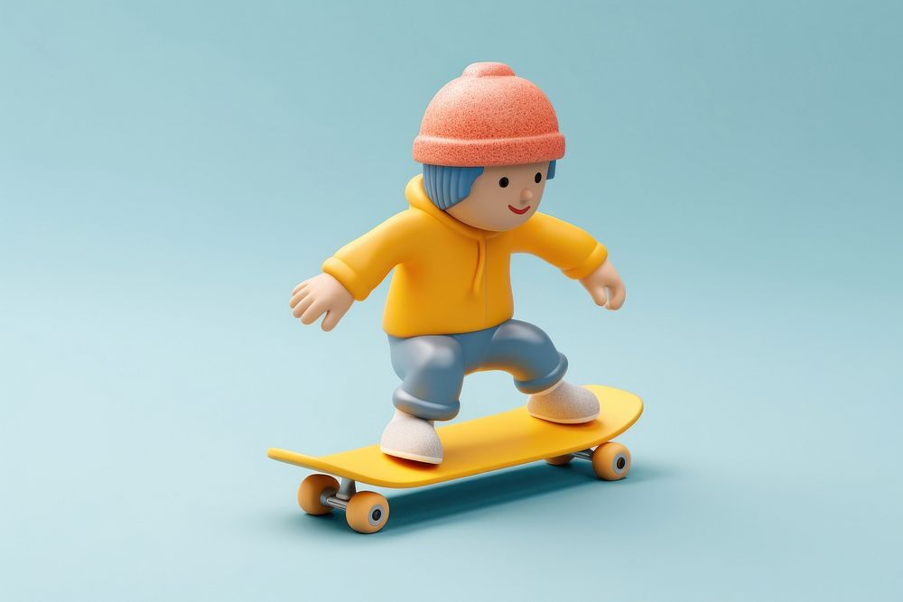 Skater skateboard figurine toy.