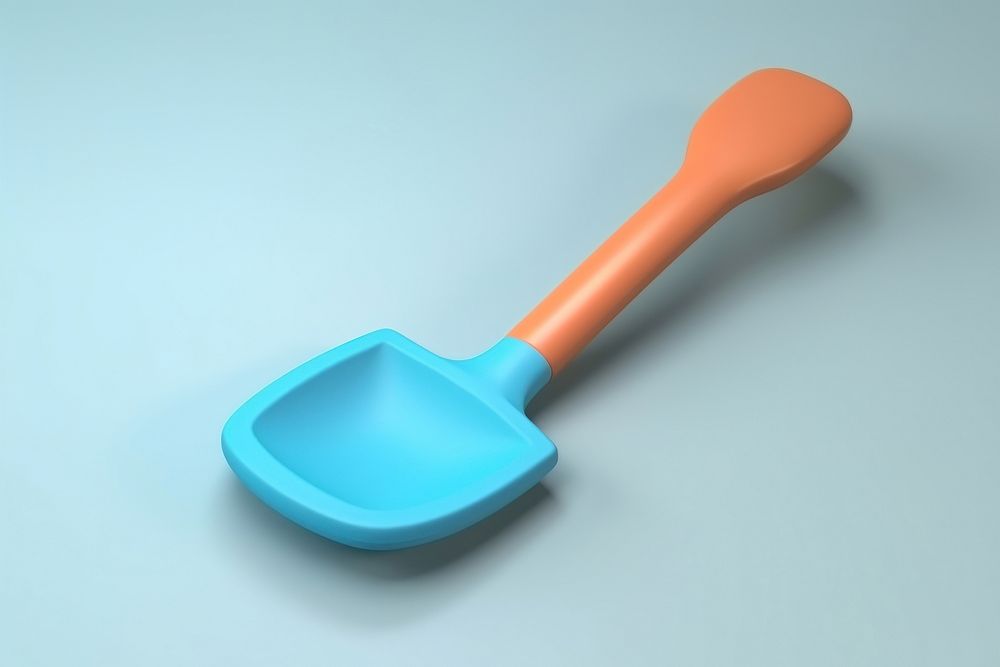 Shovel spoon toothbrush silverware.
