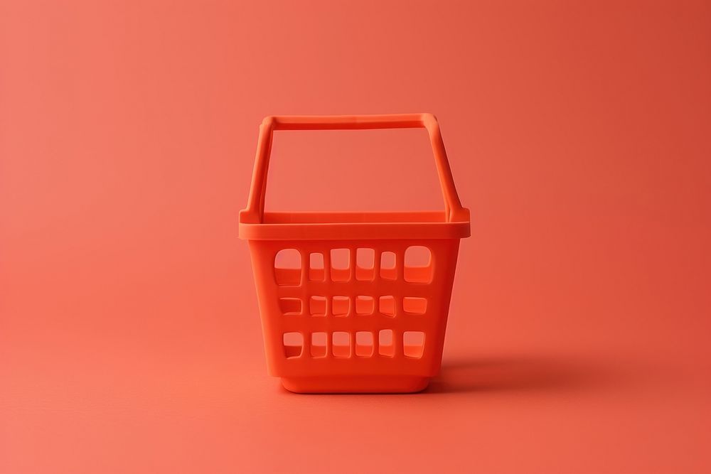 Shopping basket container yellow pink.