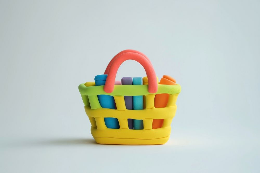 Shopping basket plastic toy container.