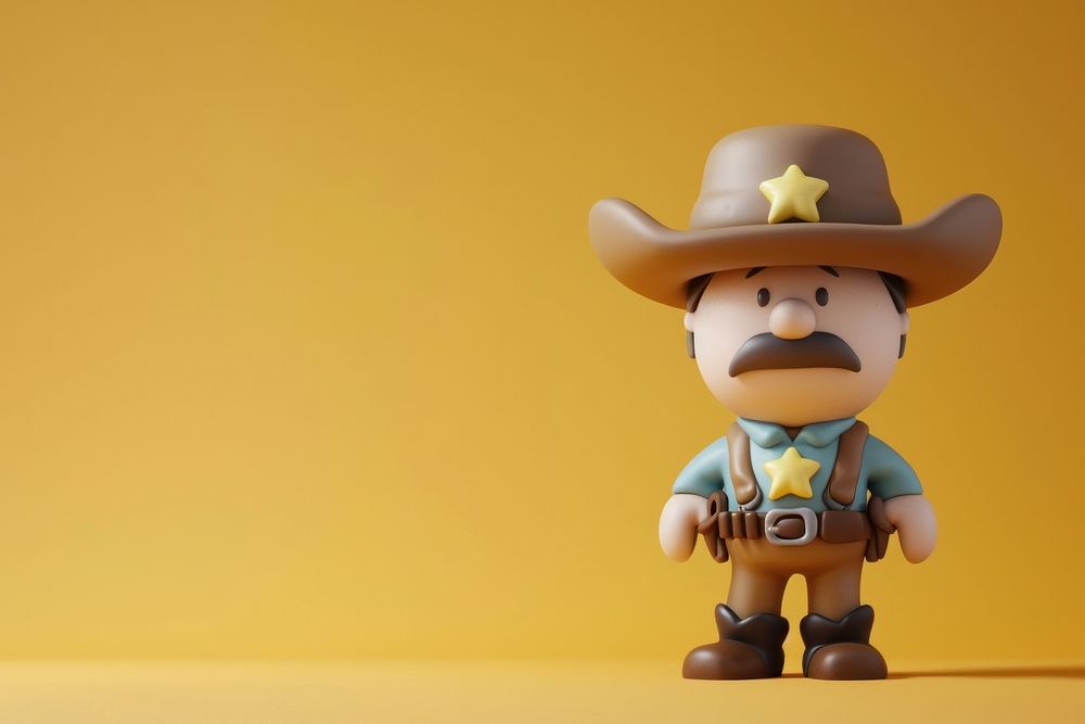 Sheriff cartoon toy representation.