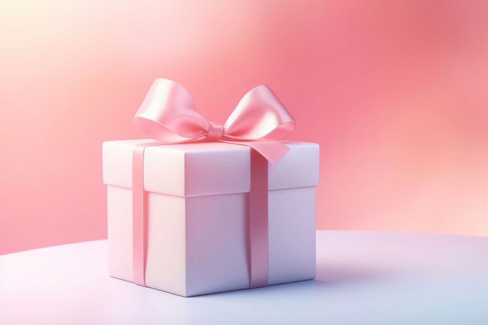 Gift box gradient background pink celebration anniversary.