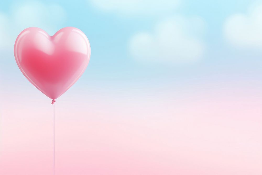 Heart and balloon gradient background backgrounds pink love.