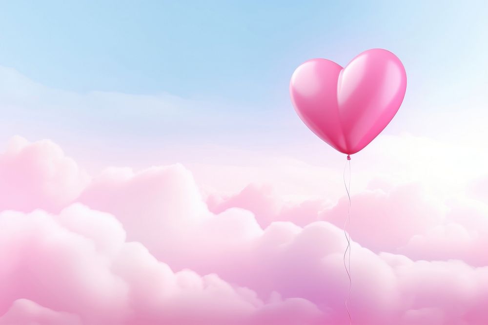 Heart and balloon gradient background backgrounds pink tranquility.