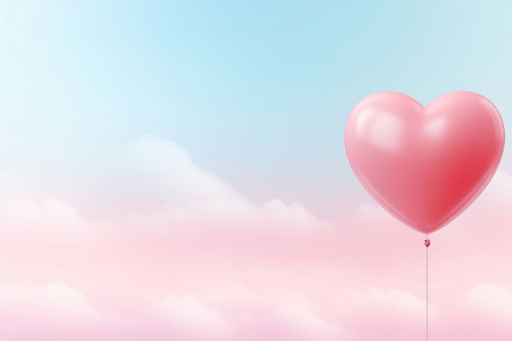 Heart and balloon gradient background backgrounds love pink.