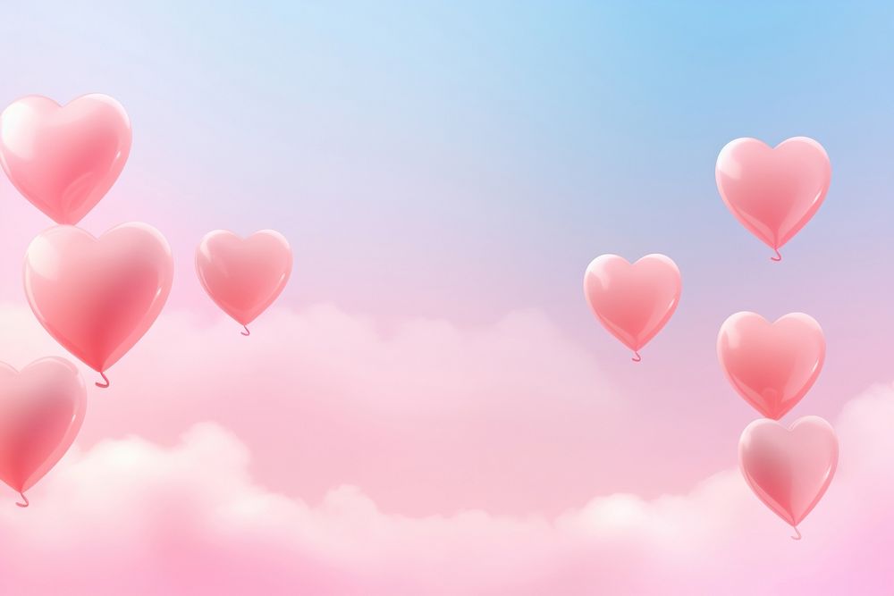 Heart balloon gradient background backgrounds pink celebration.