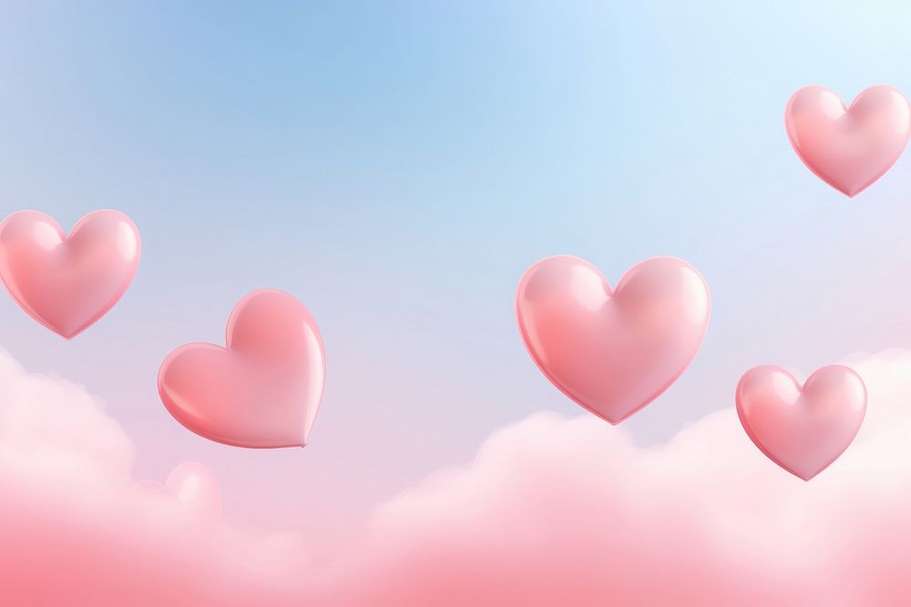 Heart balloon gradient background backgrounds pink tranquility.