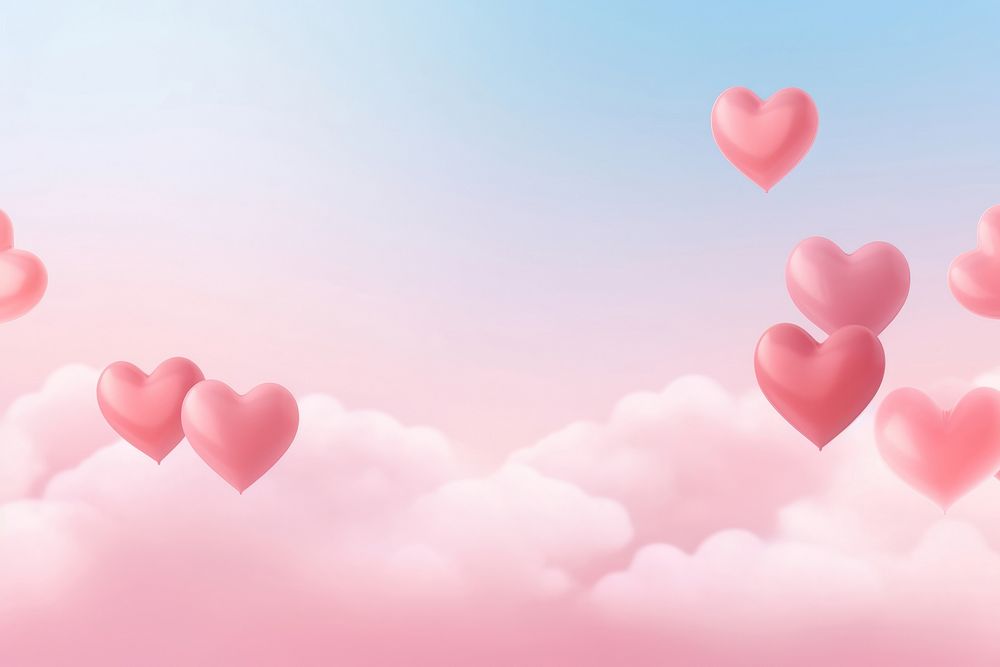 Heart balloon gradient background backgrounds love pink.