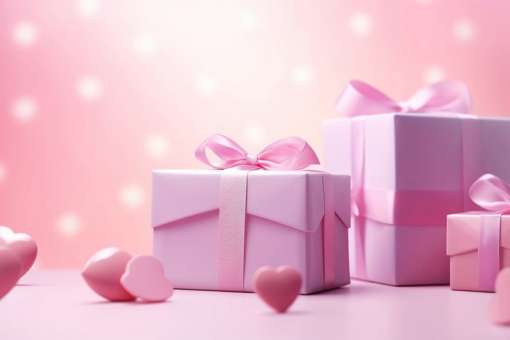 Valentine gift pink pink background celebration.