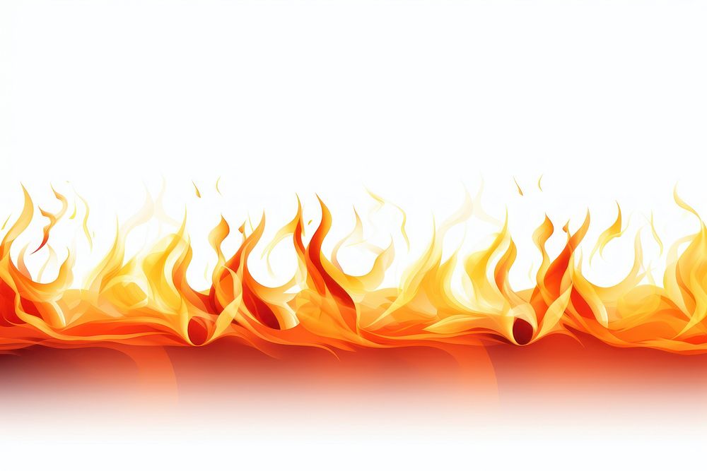 Fire line horizontal border backgrounds white background copy space.