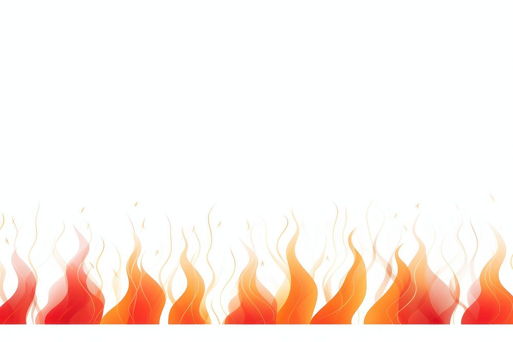 Fire line horizontal border fire backgrounds white background.