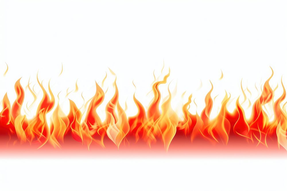 Fire line horizontal border backgrounds white background copy space.