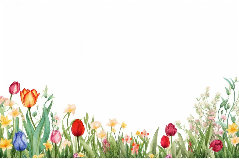 Spring line horizontal border backgrounds outdoors flower.