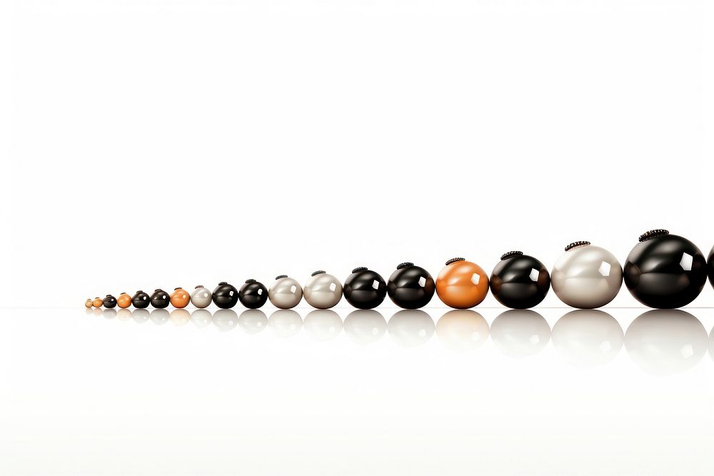 Squash ball line horizontal border jewelry pearl white background.