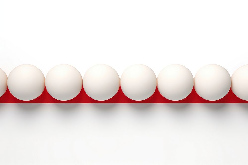 Ping pong ball line horizontal border white egg copy space.