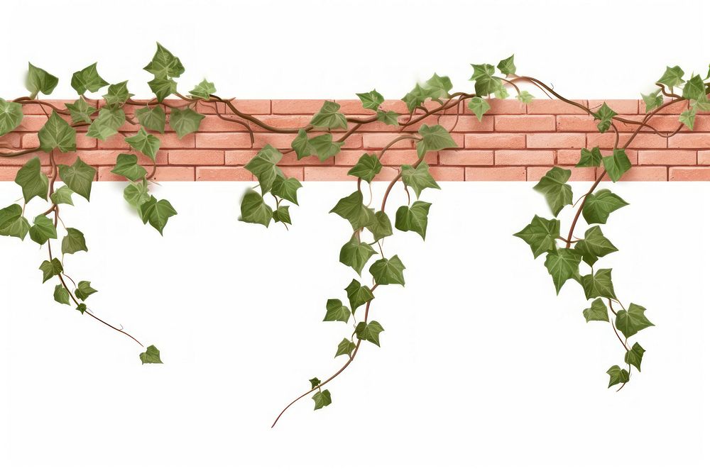 Wall border vine plant brick.