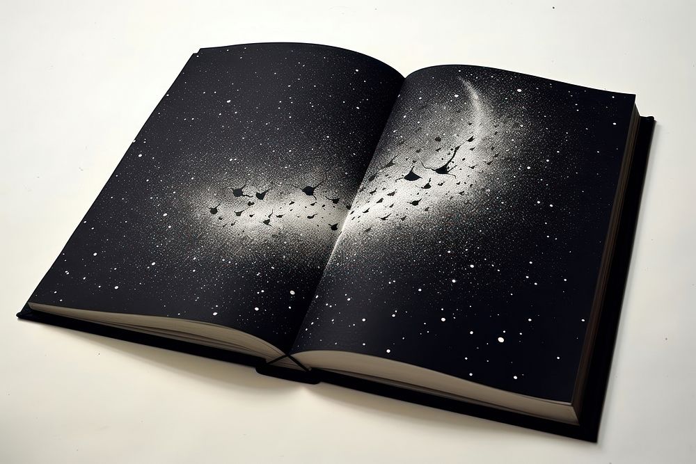 Litograph minimal galaxy book publication constellation.