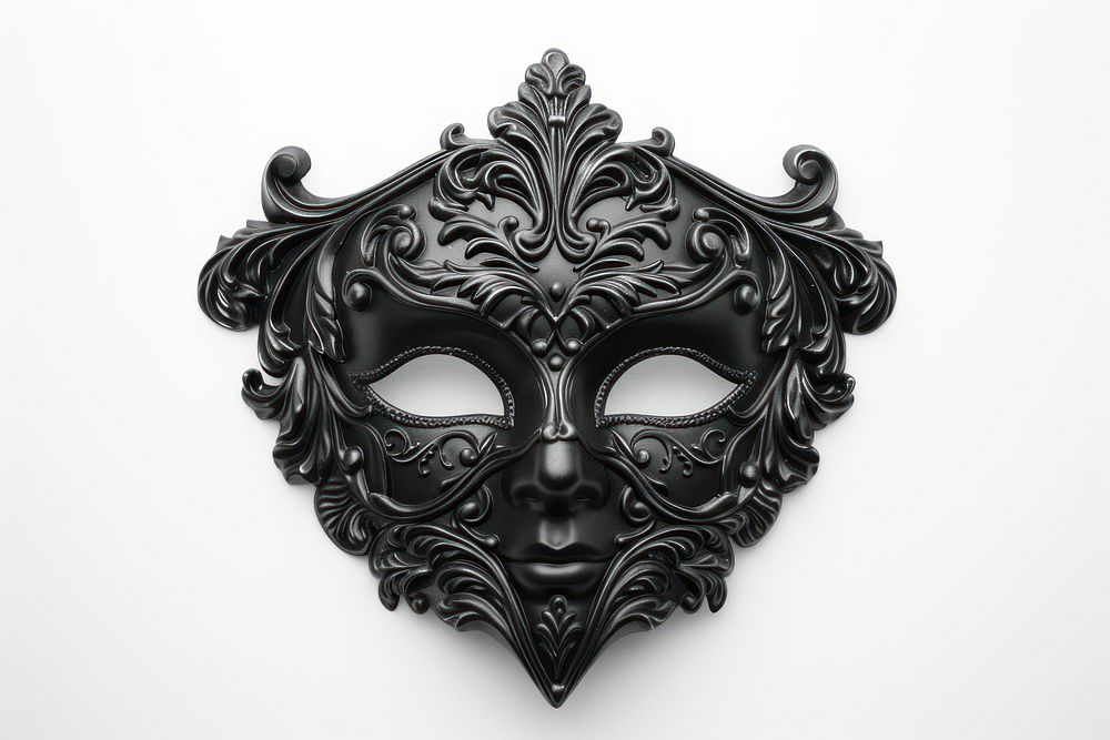 Black venetian mask representation celebration creativity.