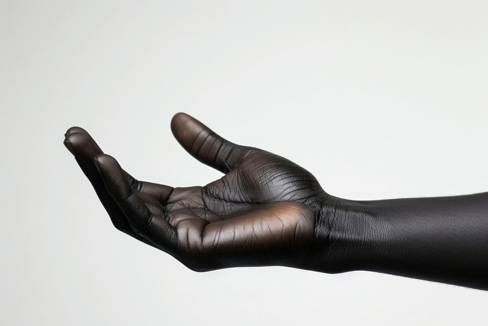 Hand holding pose finger black gesturing.