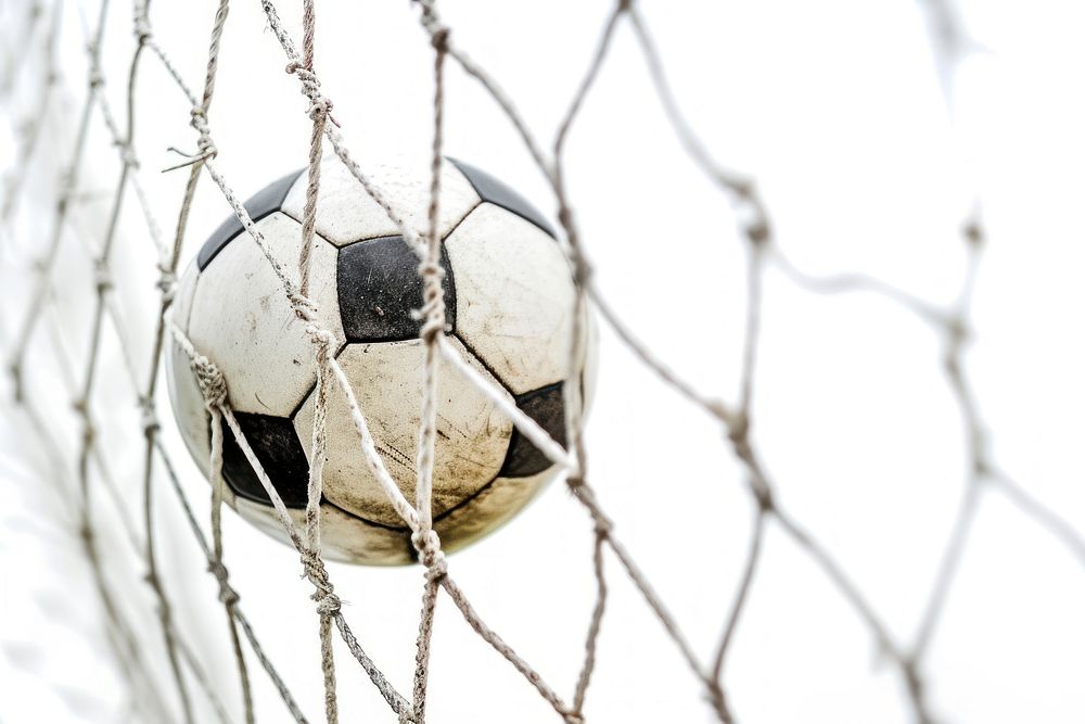Soccer ball or Football ball in the net football sports soccer.