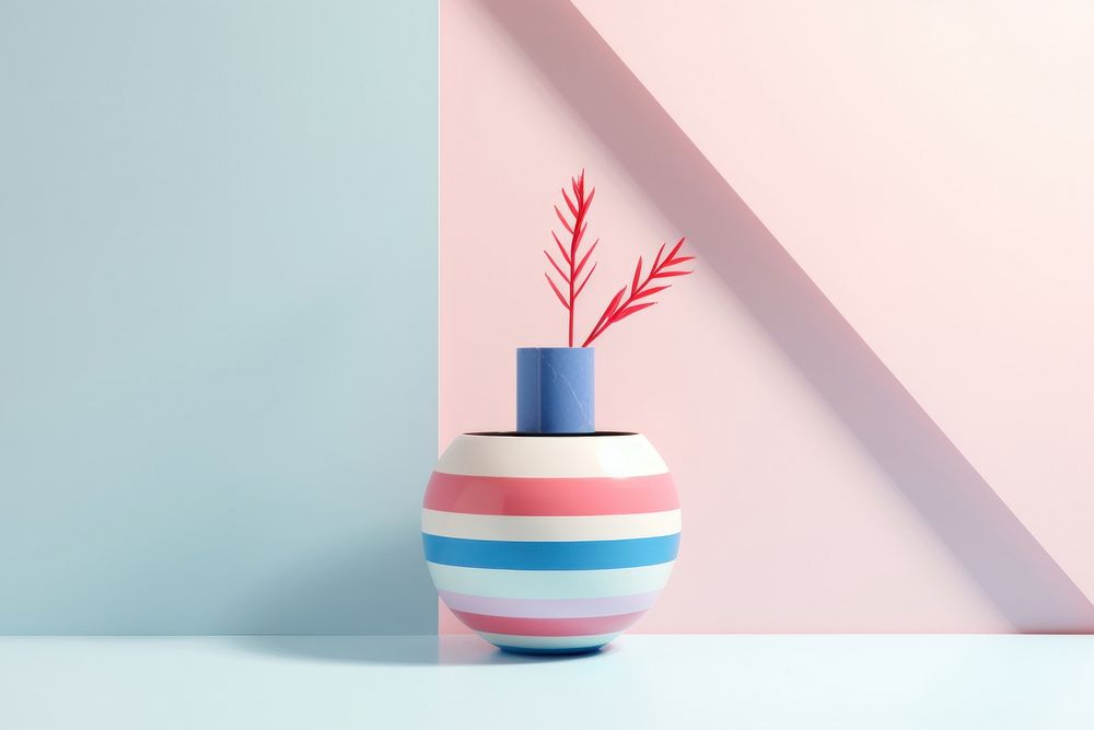 Vase ceramic plant art.