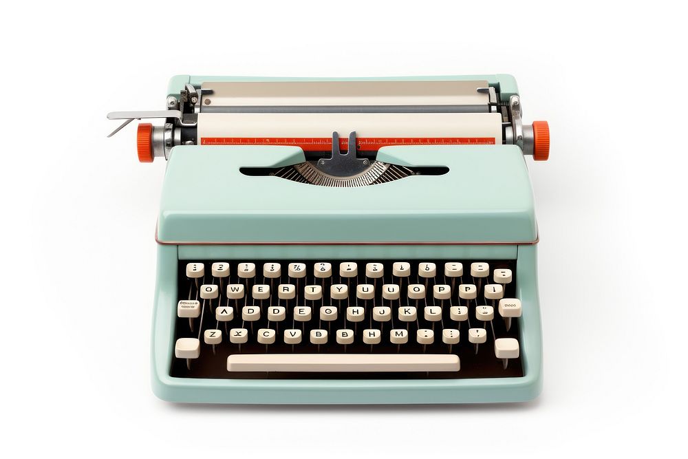 Manual Typewriter typewriter text white background.