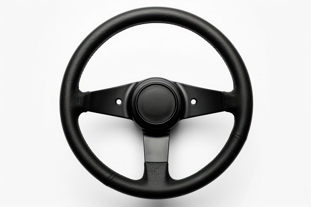 Steering wheel vehicle white background transportation.