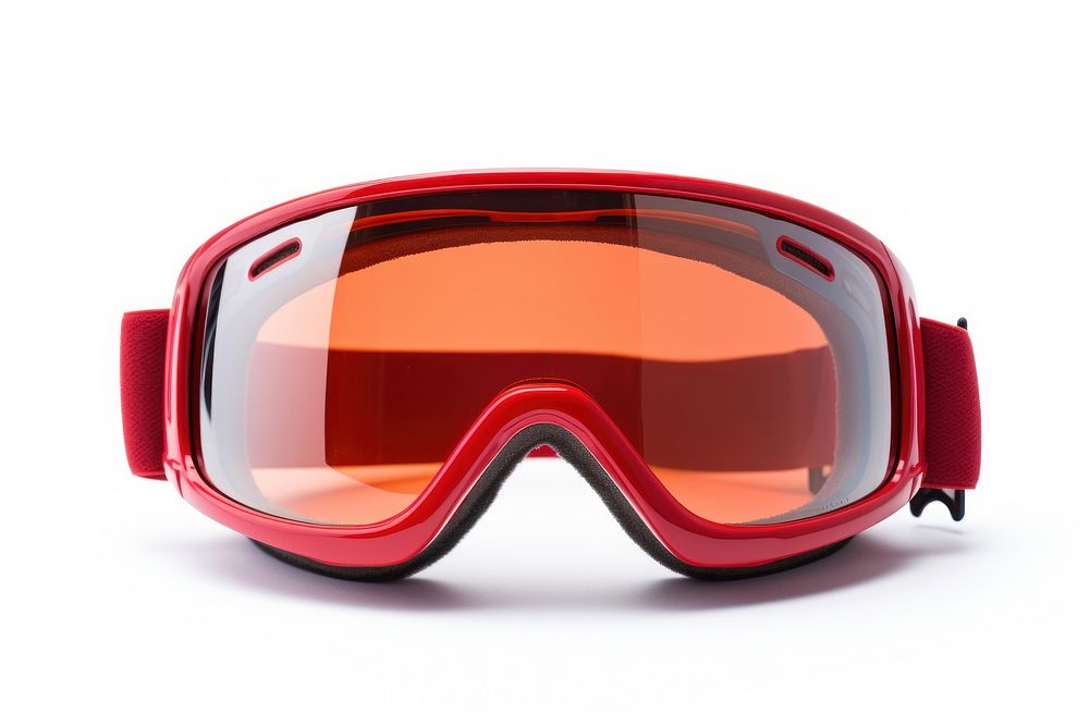 Ski Goggles goggles helmet red.
