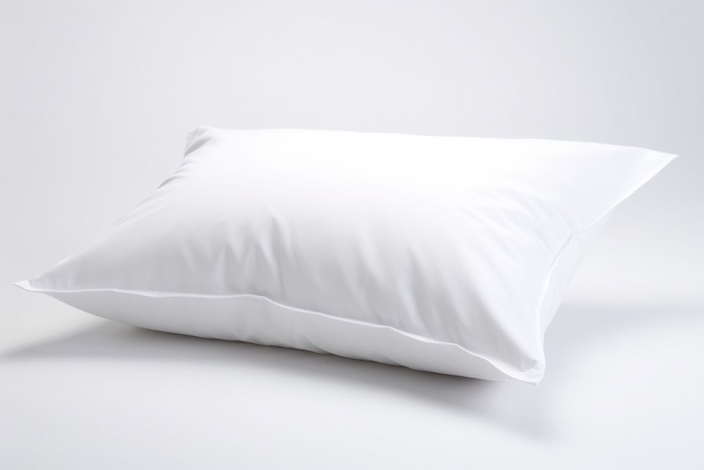 White pillow white background comfortable relaxation.