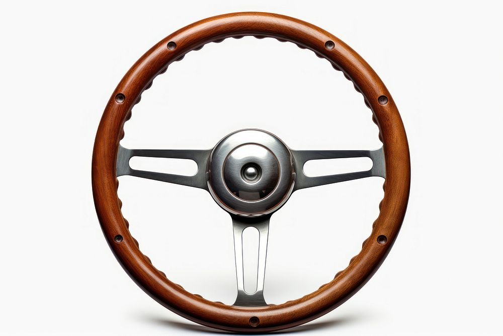 Steering wheel vehicle white background transportation.
