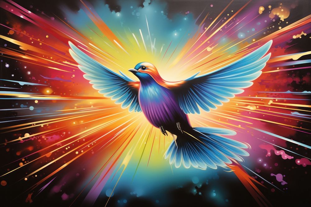 Vintage bird art creativity exploding. | Premium Photo Illustration ...